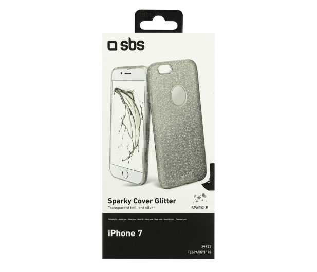 Etui Sparky Glitter do iPhone 7/8/SE 2020 srebrne - 1450455 - zdjęcie 2